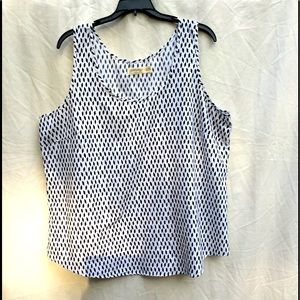 Faded Glory Sleeveless XXL(20) White & Black Top